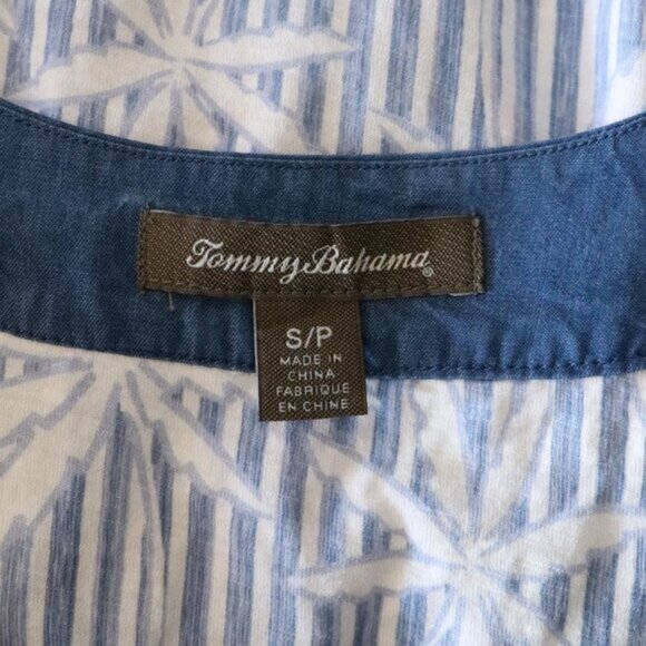 Tommy Bahama Women's Sz S Monstera Mash Sleeveless Tropical Beach Dress - Picture 9 of 11